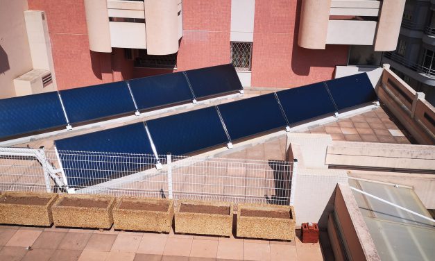Solar hot water panels installed at Ecole des Revoires