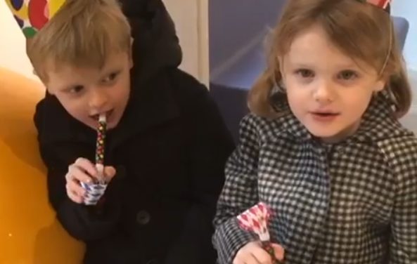 Twins record message for Grandma on their birthday
