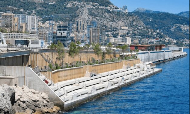 Solarium on breakwater takes new shape