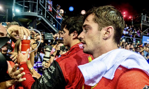 Leclerc settles for second place in soggy return to Singapore