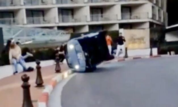 Dangerous duo flip car on Fairmont Hairpin corner