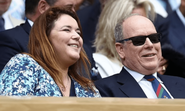 Prince Albert in royal box at Wimbledon