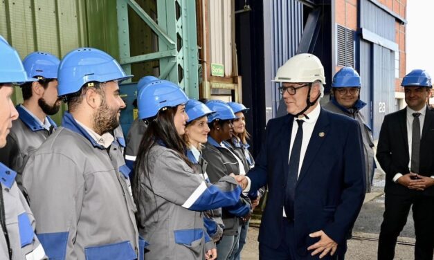 Prince Albert visits Cherbourg shipyard to discover polar research vessel