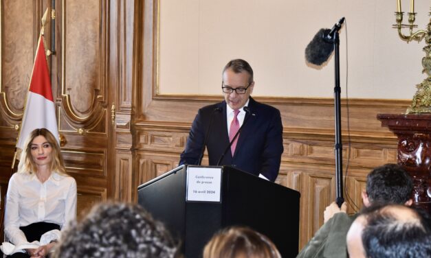 Monaco Mayor Georges Marsan makes first speech since returning to Town Hall