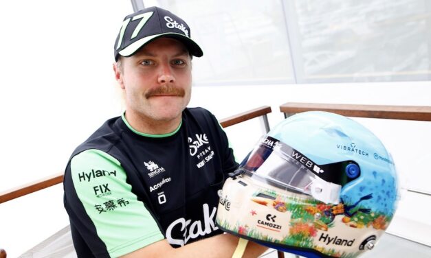 Formula 1 driver Valtteri Bottas unveils bespoke new racing helmet