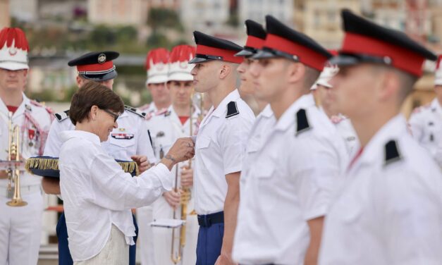 Princess Stéphanie presents Corps Insignia to Carabinieri students
