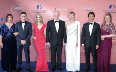 Princely couple close glamorous Monte-Carlo Television Festival