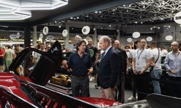 Prince Albert visits Top Marques Monaco supercar show