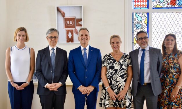 Mayor Marsan welcomes new interior minister Beffre to Monaco Town Hall