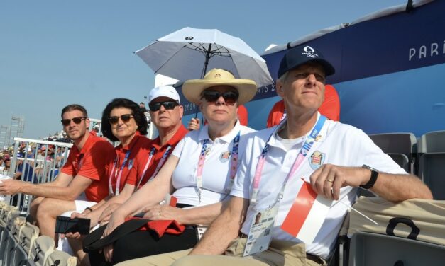 Prince Albert presents rowing medals at Paris Olympic Games