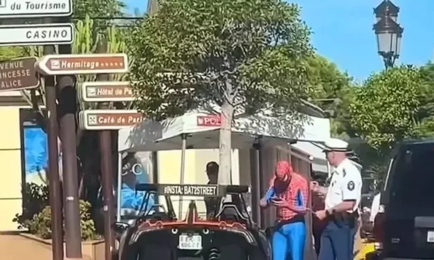 Spider-Man stopped by Monaco Police