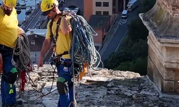 Roped into royal duty as abseiling team scales the Prince’s Palace for vital cleaning