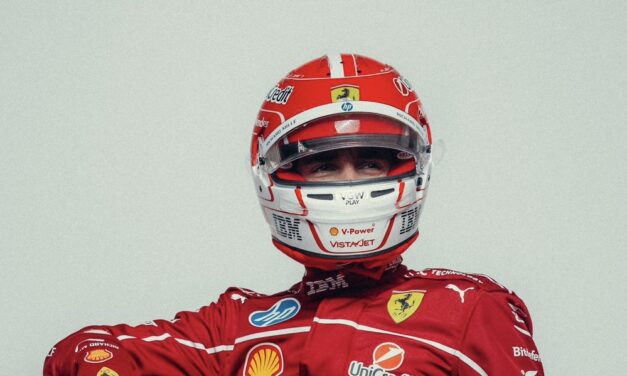 Charles Leclerc back in red and white as Ferrari showcase star driver duo