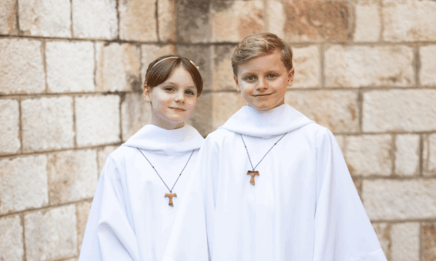 First Communion for Prince Jacques and Princess Gabriella