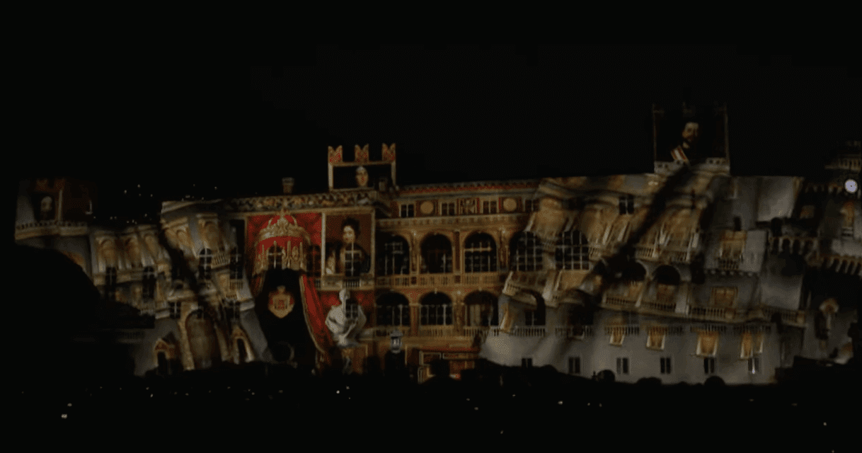 Palace lights up in spectacular Grimaldi history show