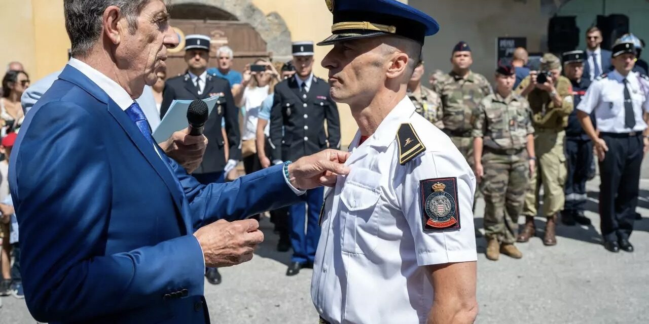 Holiday hero: Monaco firefighter honoured for saving life in the Alps