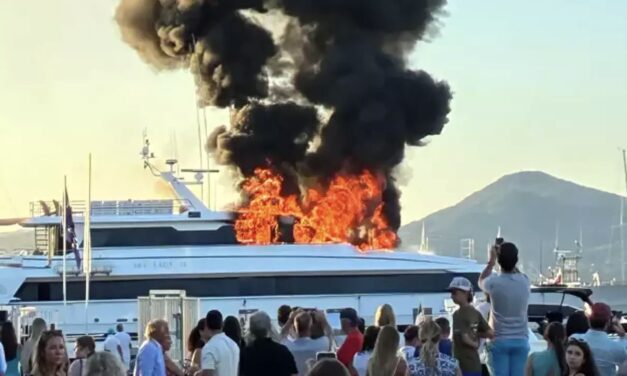 Superyacht fire in Saint-Tropez prompts port evacuations and pollution alert