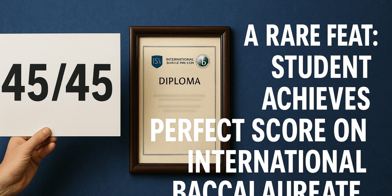 Monegasque student earns perfect IB score in rare global feat