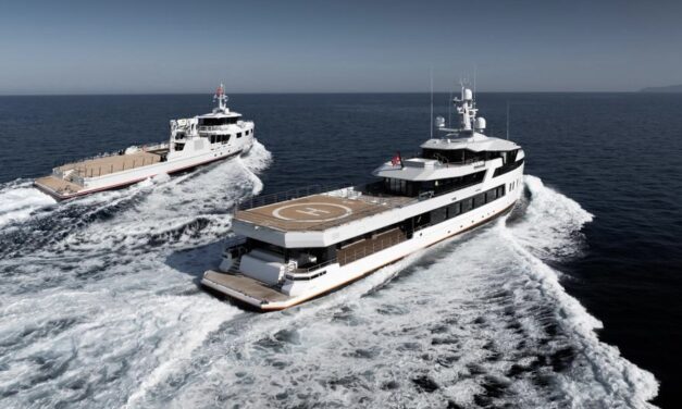 Twin Damen yachts set sail for Monaco ahead of Yacht Show debut