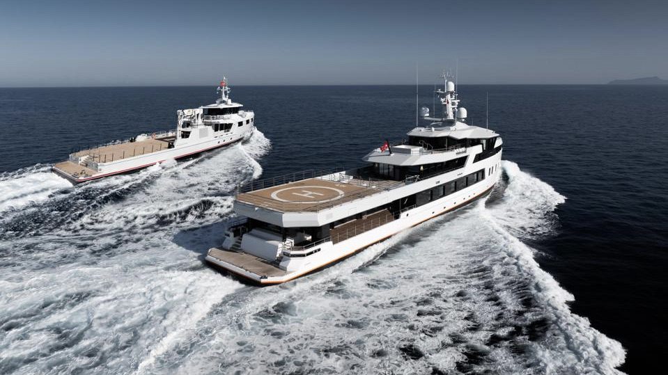 Twin Damen yachts set sail for Monaco ahead of Yacht Show debut