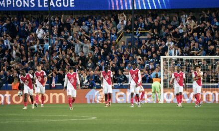 Monaco suffer heavy defeat in Champions League opener against Club Brugge