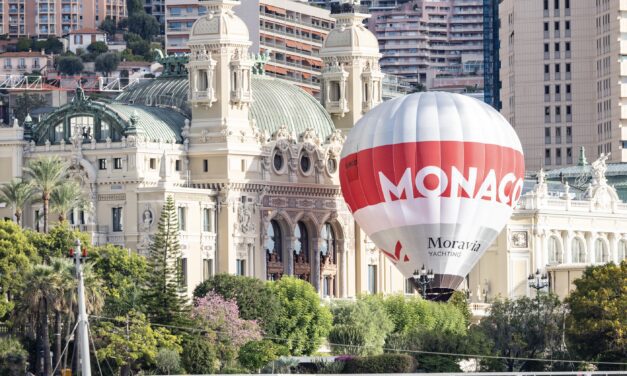 Monaco-Moravia hot air balloon takes flight at Monaco Yacht Show