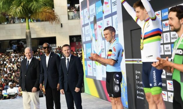 Prince Albert II attends historic Cycling World Championships in Kigali