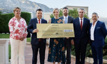 Princess Charlene receives SBM donations for her foundation and Monaco’s animal welfare society