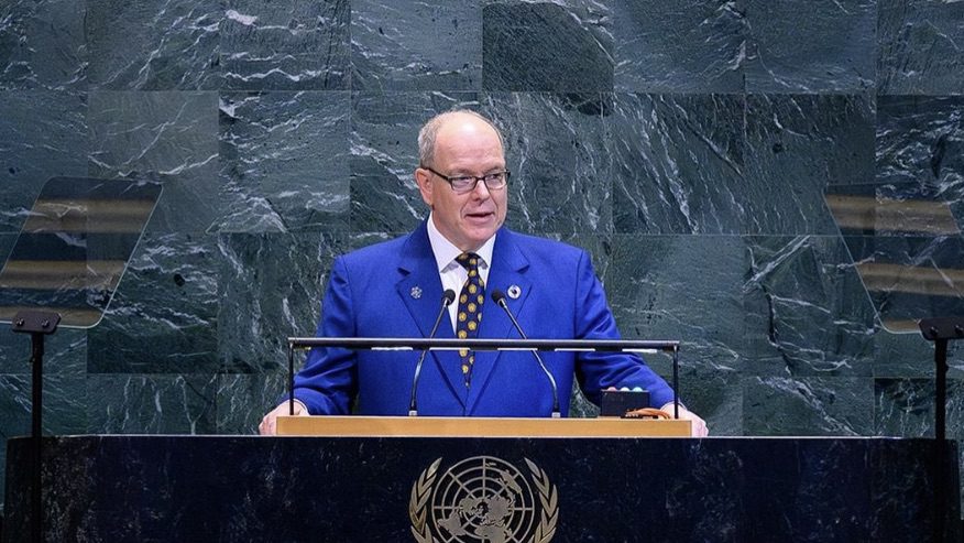Prince Albert II addresses United Nations General Assembly