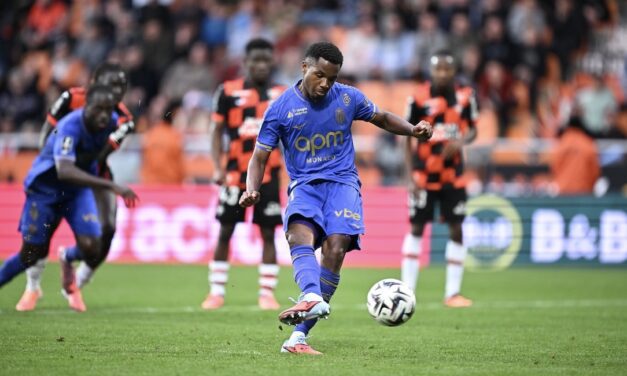 Monaco down to ten men in Lorient defeat despite late Ansu Fati goal