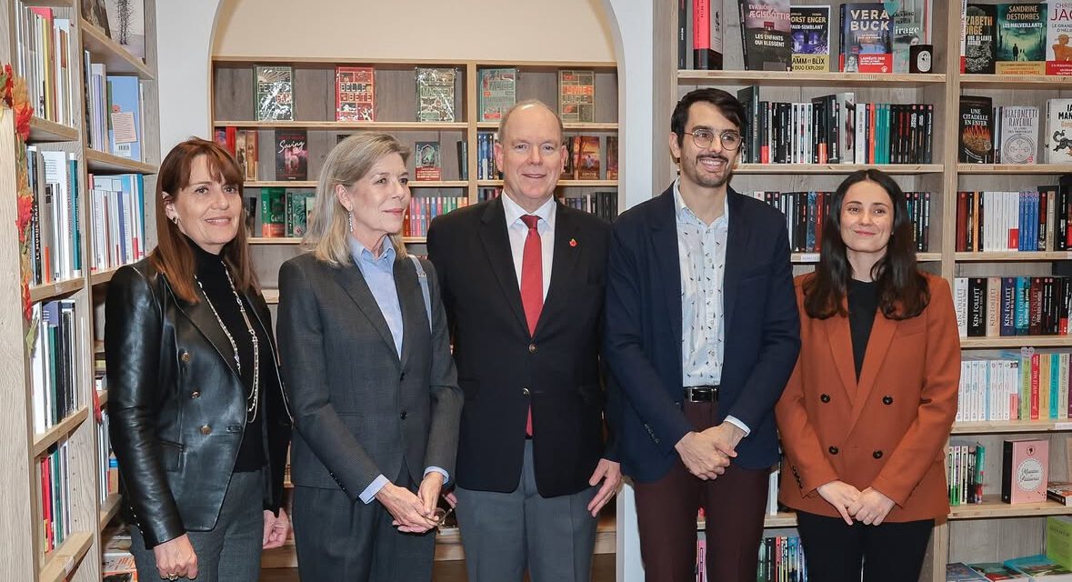 Prince Albert II and Princess Caroline inaugurate La Bookinerie Monaco
