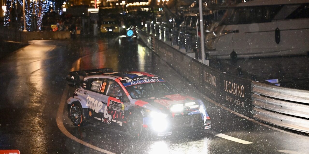 Fourmaux shines on rain-soaked Monaco stage as Monte Carlo Rally lights up Port Hercule