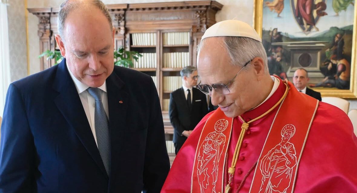 HSH Prince Albert II received by Pope Leo XIV during Vatican visit
