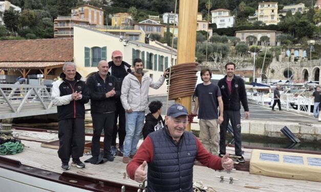Tuiga receives new mast as Monaco’s historic yacht undergoes major refit