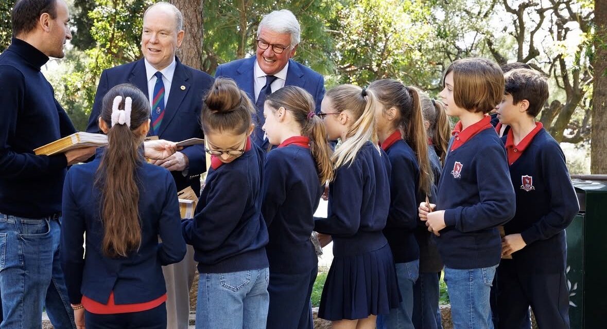 Prince Albert II joins children to celebrate bees in Monaco gardens