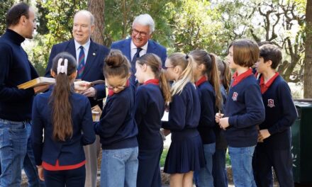 Prince Albert II joins children to celebrate bees in Monaco gardens