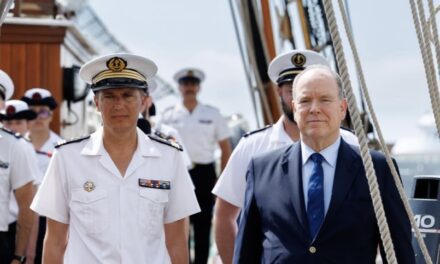 Prince Albert II visits historic French Navy training ship during Monaco stopover