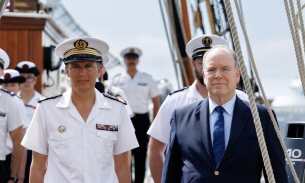 Prince Albert II visits historic French Navy training ship during Monaco stopover