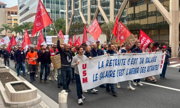 Monaco workers march over wages and pensions as union pressure builds