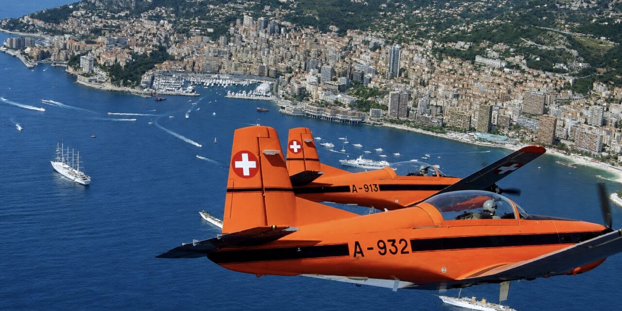 Swiss Air Force aerobatic legends return to Monaco 25 years after grand prix flyover