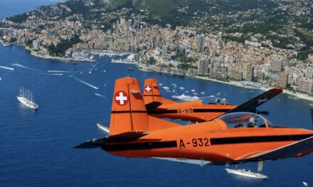 Swiss Air Force aerobatic legends return to Monaco 25 years after grand prix flyover