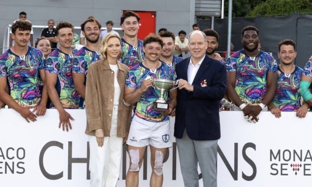 Prince Albert II and Princess Charlène attend inaugural Monaco Sevens
