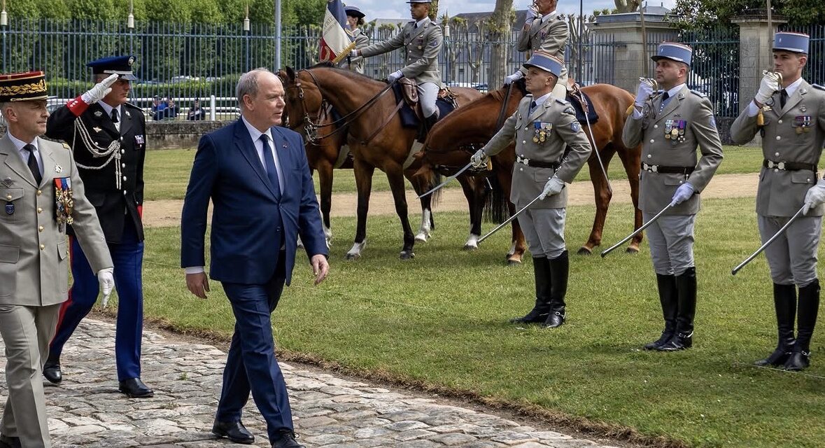 Prince Albert II retraces family history in central France