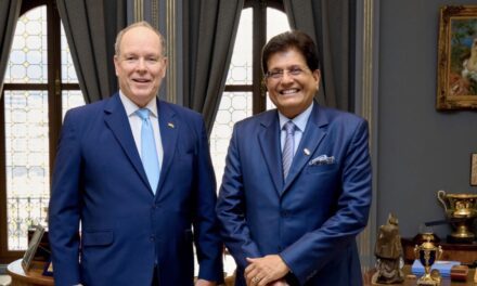 Prince Albert II welcomes Indian minister for strategic talks