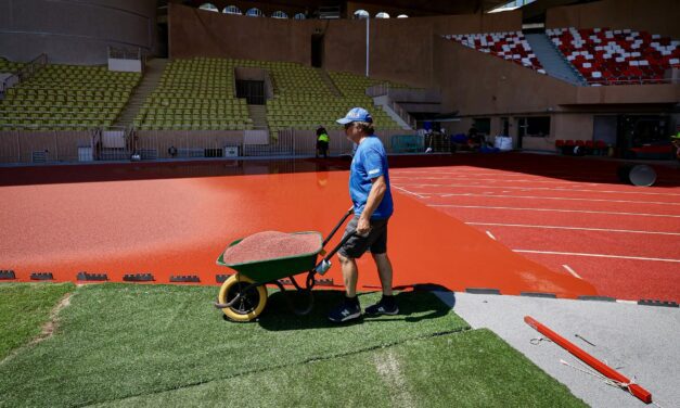 Stade Louis-II track undergoes resurfacing during summer break