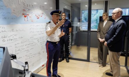 Prince Albert II and Princess Charlene thank emergency teams