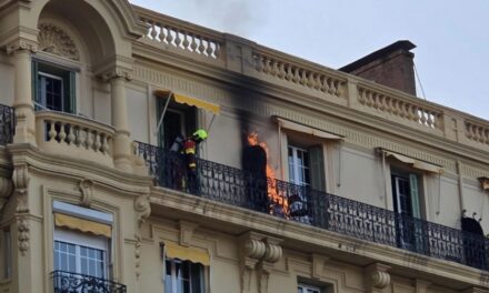 Monaco Firefighters respond to dramatic blaze