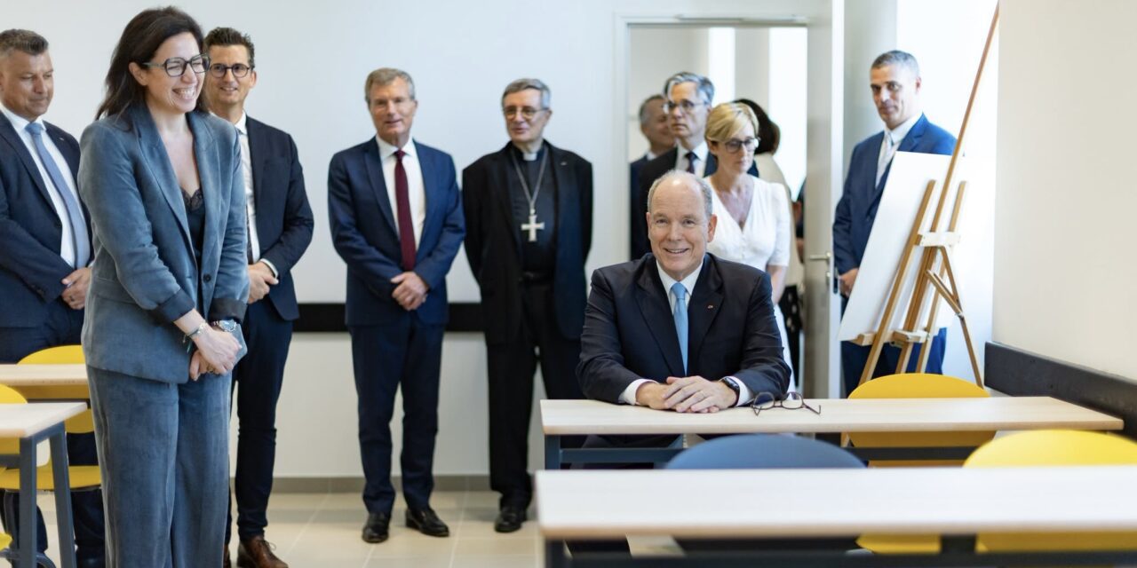 Prince Albert II tours renovated Lycée Albert 1er ahead of new term