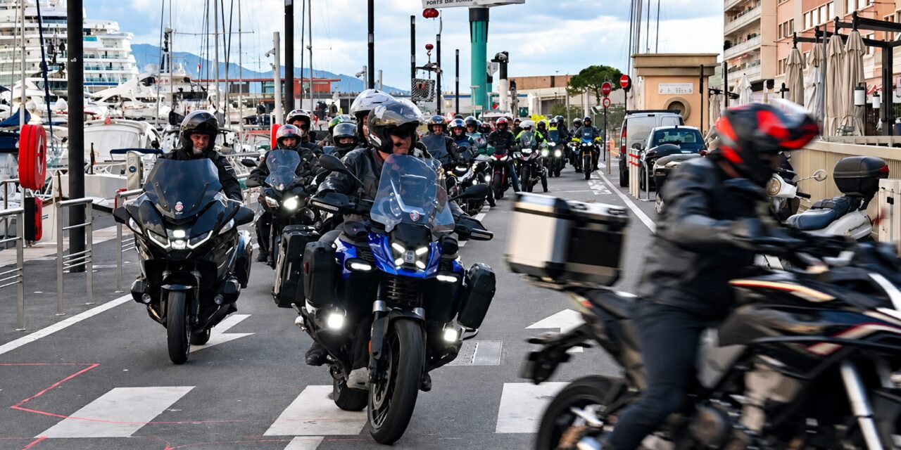 145 motorcycles hit the road for Monaco friendship ride