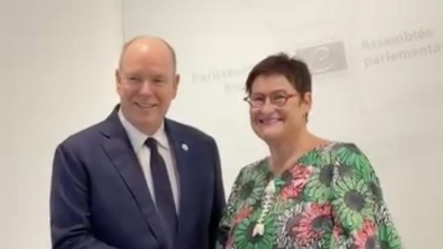 Prince Albert II received by Council of Europe leadership in Strasbourg